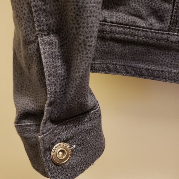 Baccini Snakeskin Print Denim Jacket Deep Blue - Picture 7 of 11